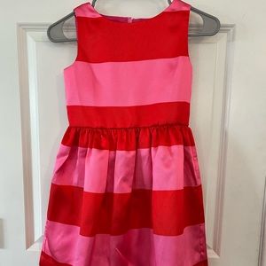 Crewcuts red and pink satin dress